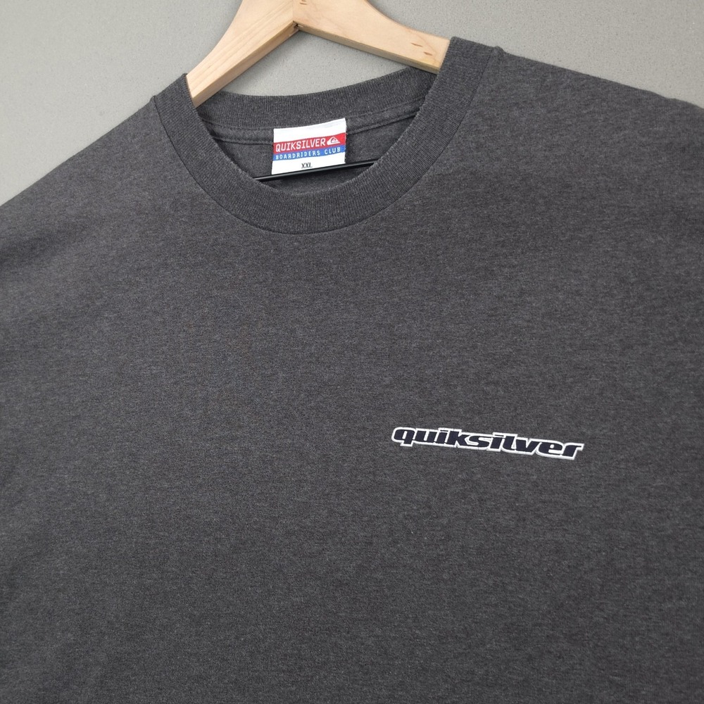 Vintage Quiksilver Boardriders Club New York T-Shirt Men's XXL Gray Surf 90s USA